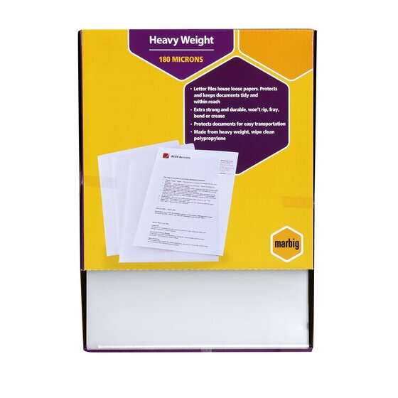 Marbig Letter File A4 Ultra Clear