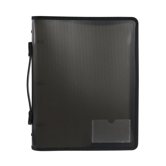 Marbig Zipper Binder with Handle 25MM 3O Smoke