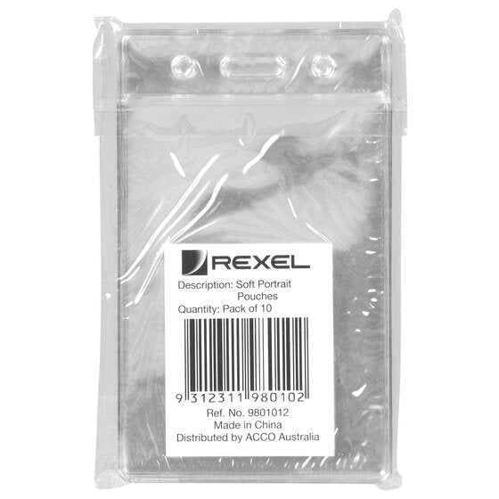 Rexel Id Pouch Soft Portrait 62X104MM 10PACK
