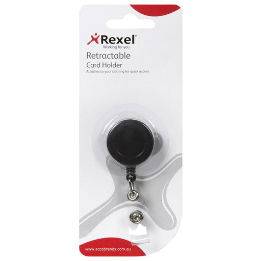Rexel Id Retractable Card Holder with S Black (hangsell)