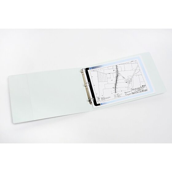 Marbig Clearview Insert Binder A3 L/SCAPE 32MM 3D White
