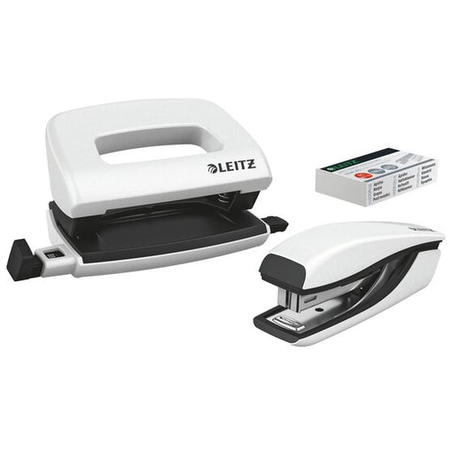 Leitz Nexxt Wow Stapler & Punch Set Mini White