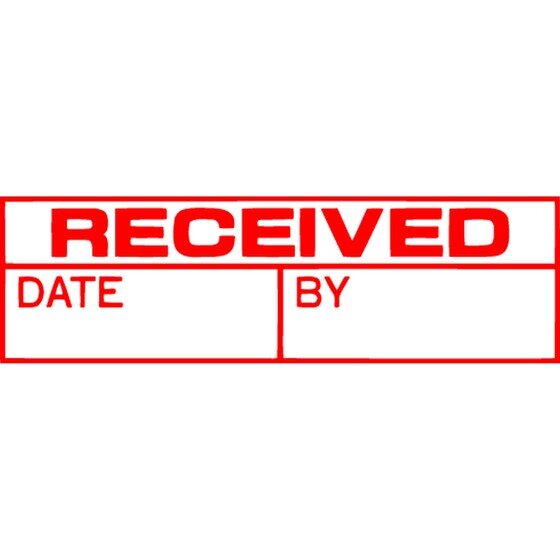 Xstamper Cx-bn 1680 RECEIVED/DATE/BY Red