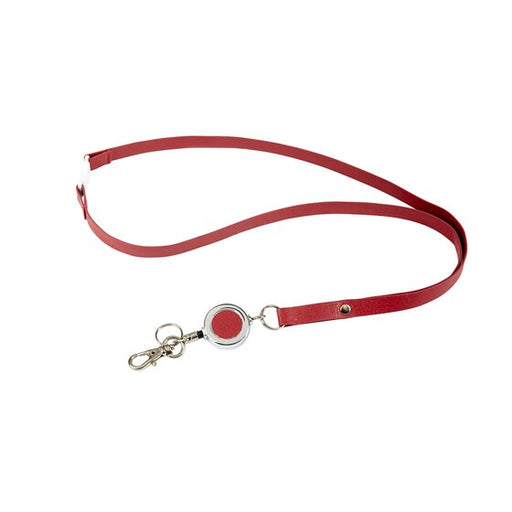 Rexel Id Leatherette Lanyard with Badge Burgundy