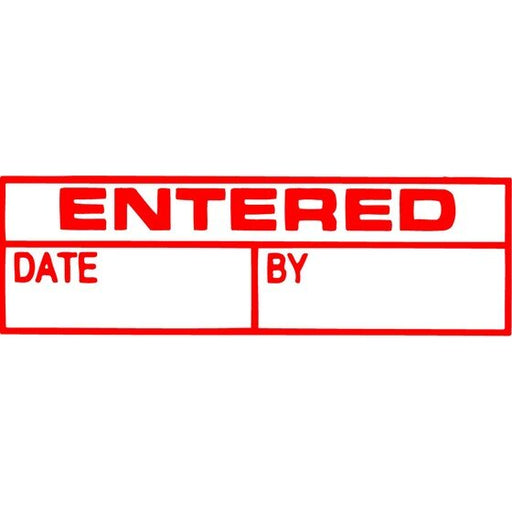 Xstamper Cx-bn 1534 ENTERED/DATE/BY Red