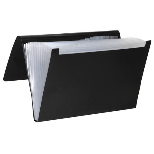 Marbig Expanding File Foolscap 12 Pocket Black