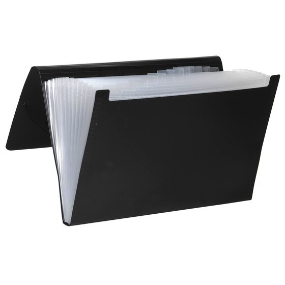 Marbig Expanding File Foolscap 12 Pocket Black