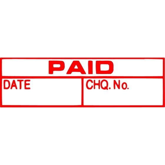 Xstamper Cx-bn 1533 PAID/DATE/CHEQUE No Red