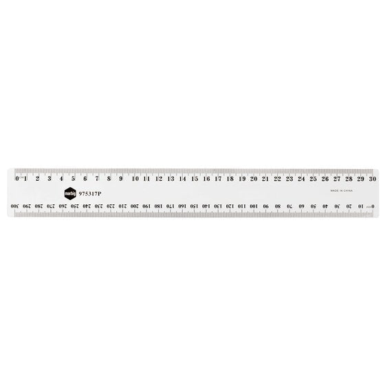 Marbig Ruler 30CM Clear
