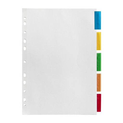 Marbig Indices & Dividers 5 Insert Tab Manilla A4 Colour