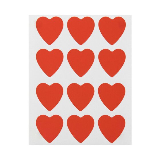 Quikstik Labels Hangsell Red Heart 48 Labels