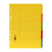 Marbig Indices & Dividers 5 Tab Manilla A4 Brights