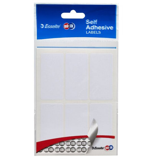 Quikstik Labels Hangsell Rectangle 24X49MM White 36 Labels