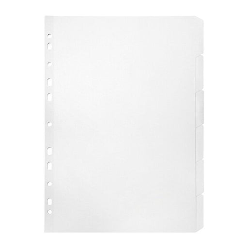 Marbig Indices & Dividers 6 Tab Manilla A4 White