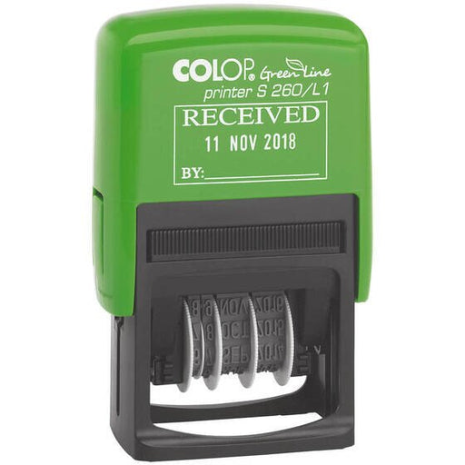 Colop Green Line Dater 4MM Received RED/BLUE