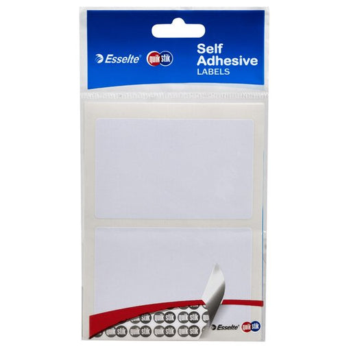 Quikstik Labels Hangsell Rectangle 48X75MM White 12 Labels