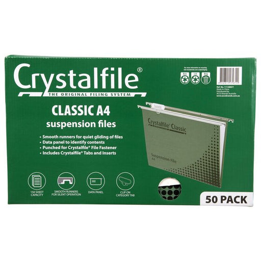 Crystalfile Complete Suspension Files A4 Classic Pack 50