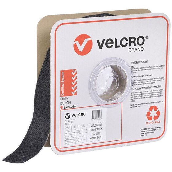 Velcro Hd Hook Only Tape 50MMX25M Black
