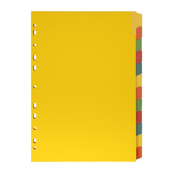Marbig Indices & Dividers 12 Tab Manilla A4 Eraseable