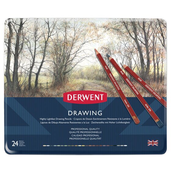 Derwent Drawing Pencil Tin 24