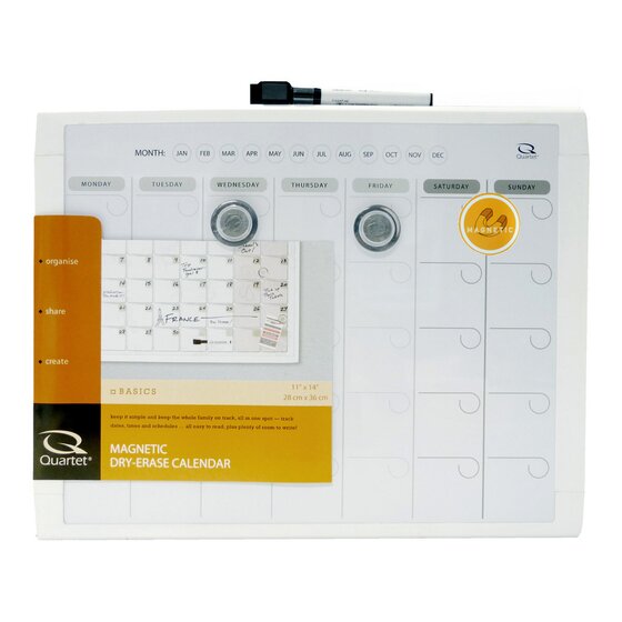 Quartet Planner Board Month 280X360MM Grey