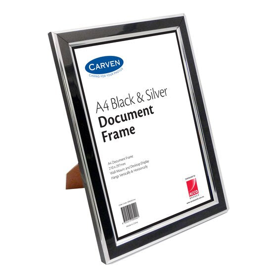 Carven Document Frame BLACK/SILVER A4
