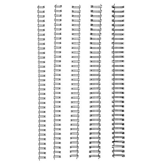 Gbc Binding Wire 34 Loop 12.5MM Black Pack 100