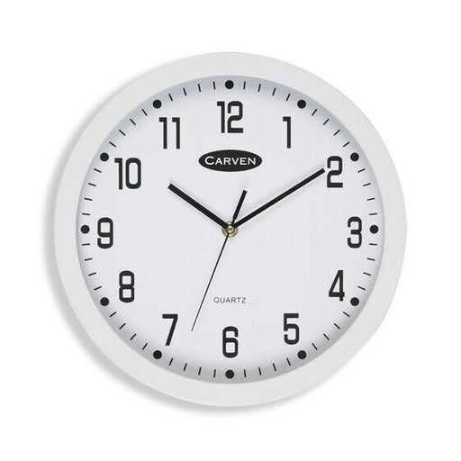 Carven Clock 300MM White Frame