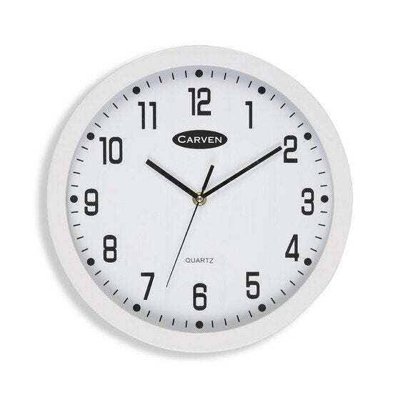 Carven Clock 300MM White Frame