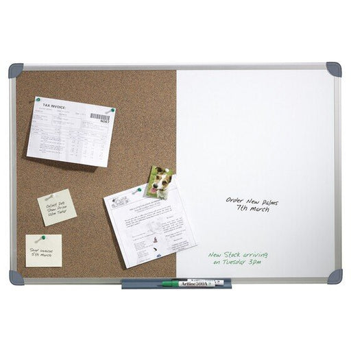 Quartet Slimline Combo Board Aluminium Frame 900X1200MM S/L
