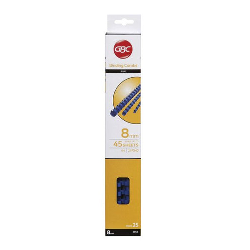 Gbc Binding Comb 8MM Blue Pack 25