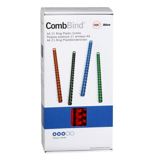 Gbc Binding Comb 12MM Red Pack 100