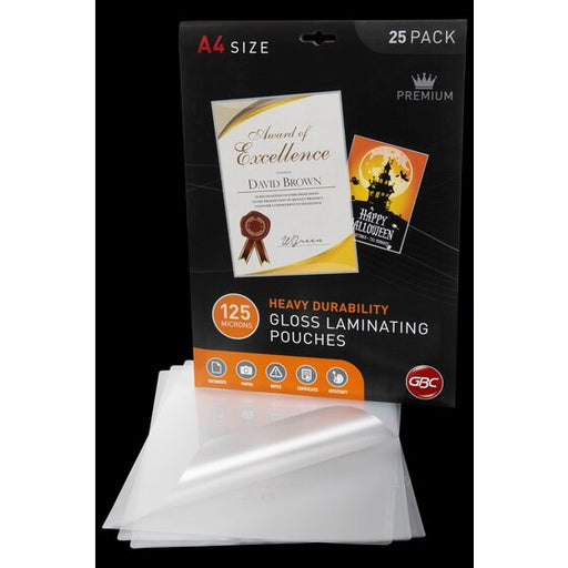 Gbc Laminating Pouch A4 125 Micron Pack 25