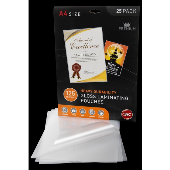 Gbc Laminating Pouch A4 125 Micron Pack 25