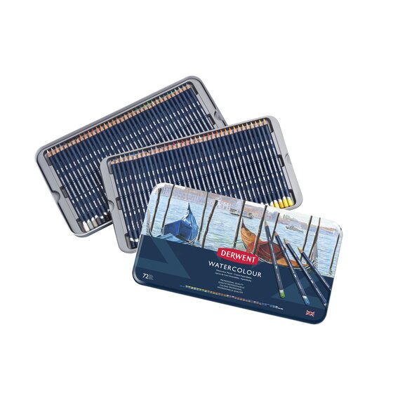 Derwent Watercolour Pencil Tin 72