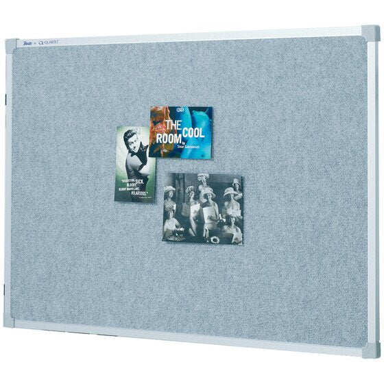 Quartet Bulletin Board Fabric 900X1200MM Silver