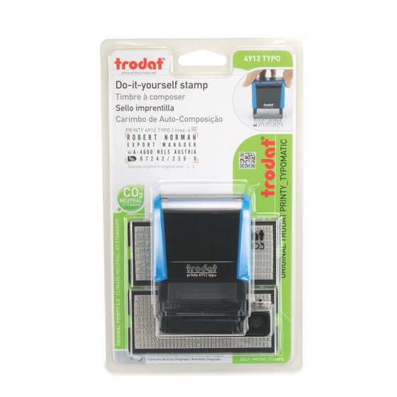 Trodat 4912 Printy Text Stamp Typo Diy Set 4 Lines