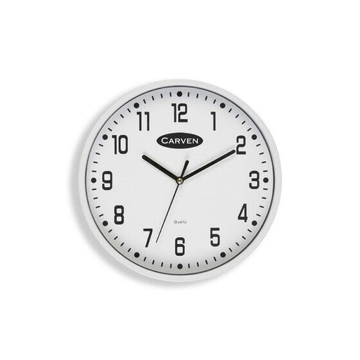 Carven Clock 225MM White Frame