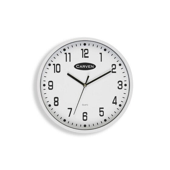 Carven Clock 225MM White Frame