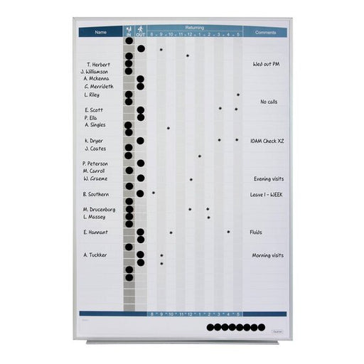 Quartet Planner Board Matrix IN/OUT 580X865MM