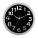 Carven Clock 330MM Silver Rim Black Face