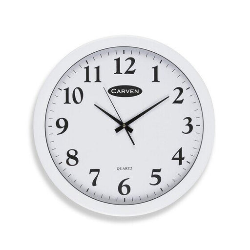 Carven Clock 450MM White Frame