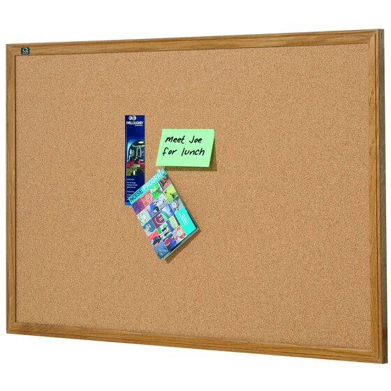 Quartet Corkboard Oak Frame 1200X1800MM