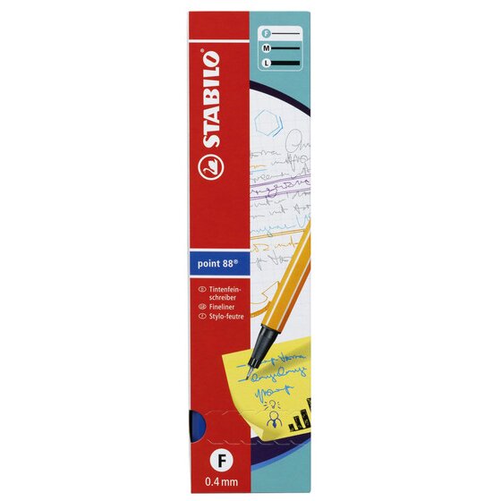 Stabilo Point 88 Fineliner Blue Box 10