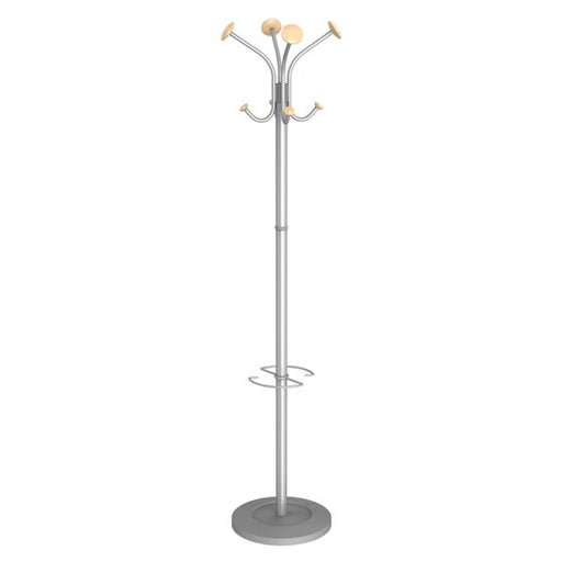Alba Stily Coat Rack Silver / Wood