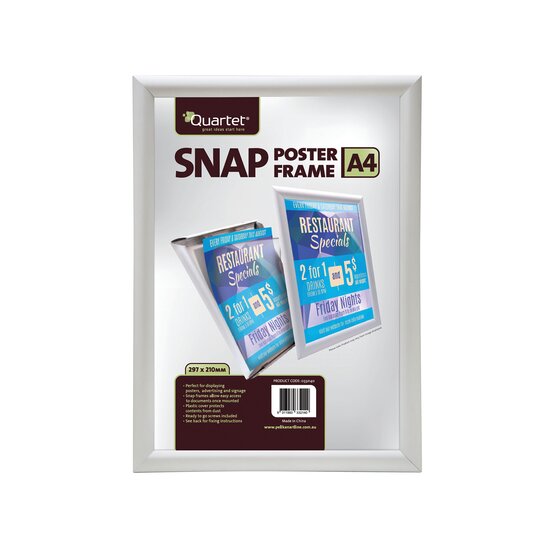 Quartet Display Board Snap Frame A4 25MM