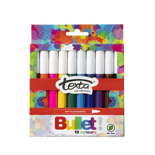 Texta Bullet Tip Colouring Marker Wallet 10