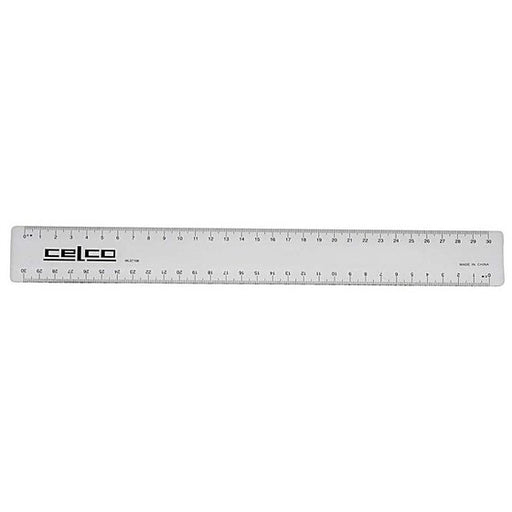 Celco Ruler 30CM Clear Metric