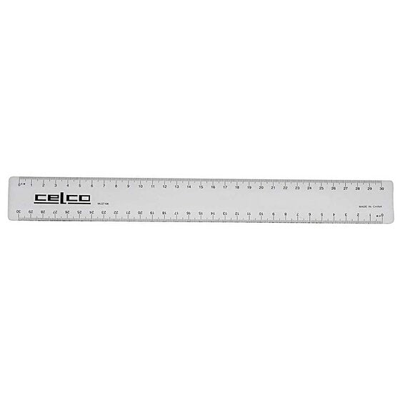 Celco Ruler 30CM Clear Metric