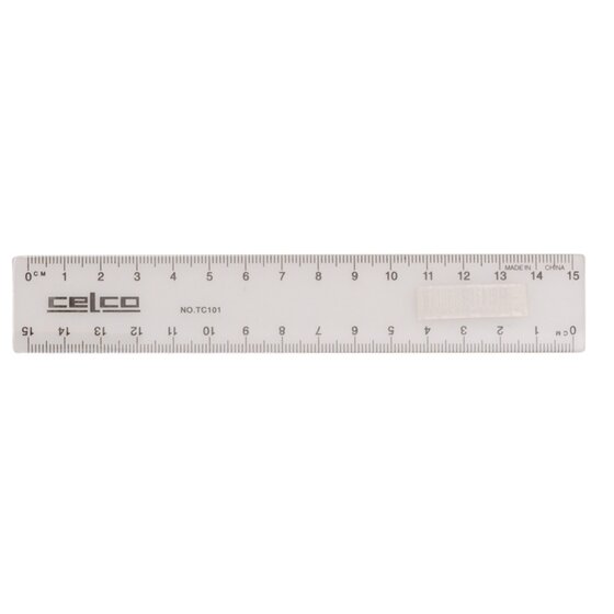 Celco Ruler 15CM Clear